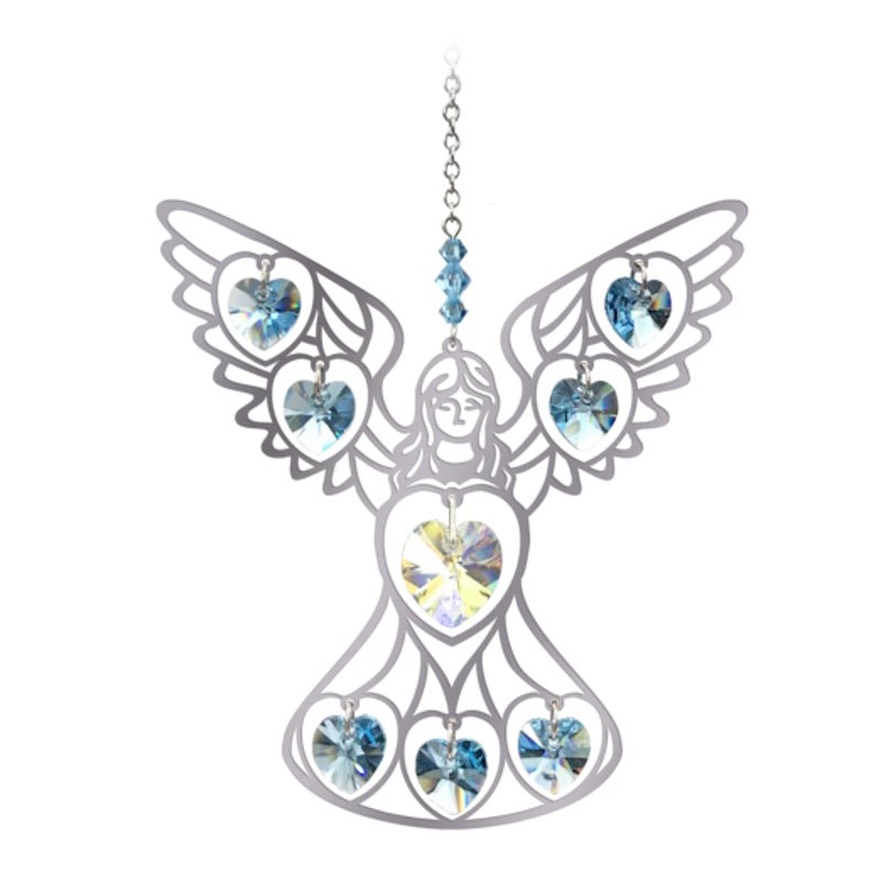 Angel (Baby Blue) Crystal Suncatcher - Wild Things Crystal from thetraditionalgiftshop.pro