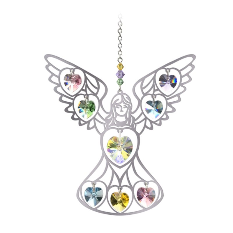 Angel (Confetti) Crystal Suncatcher - Wild Things Crystal from thetraditionalgiftshop.pro