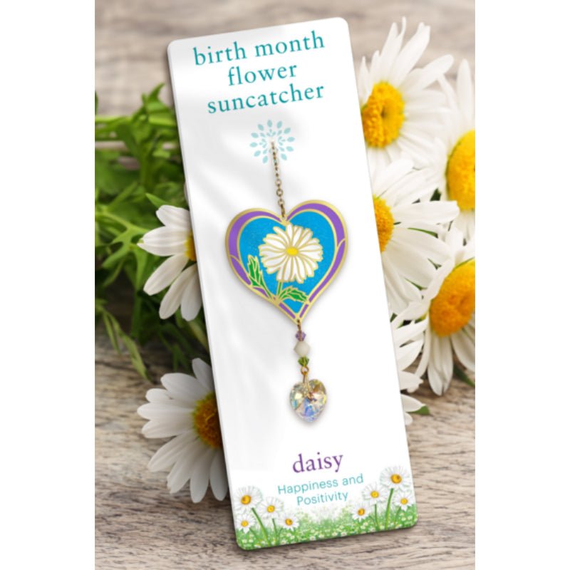 April (Daisy) Birth Month Flower Suncatcher - Wild Things Crystal from thetraditionalgiftshop.pro