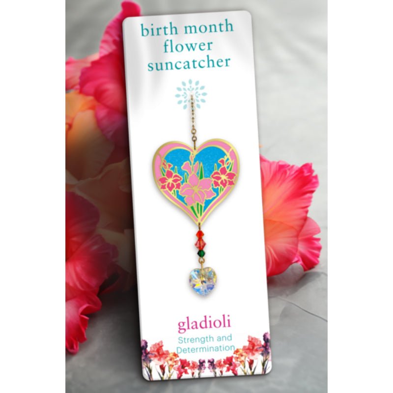 August (Gladioli) Birth Month Flower Suncatcher - Wild Things Crystal from thetraditionalgiftshop.pro