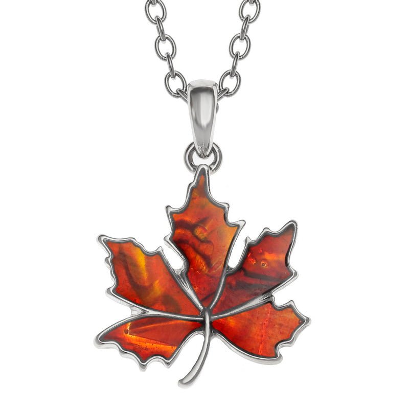 Autumn Leaf Paua Shell Necklace - Tide Jewellery from thetraditionalgiftshop.pro