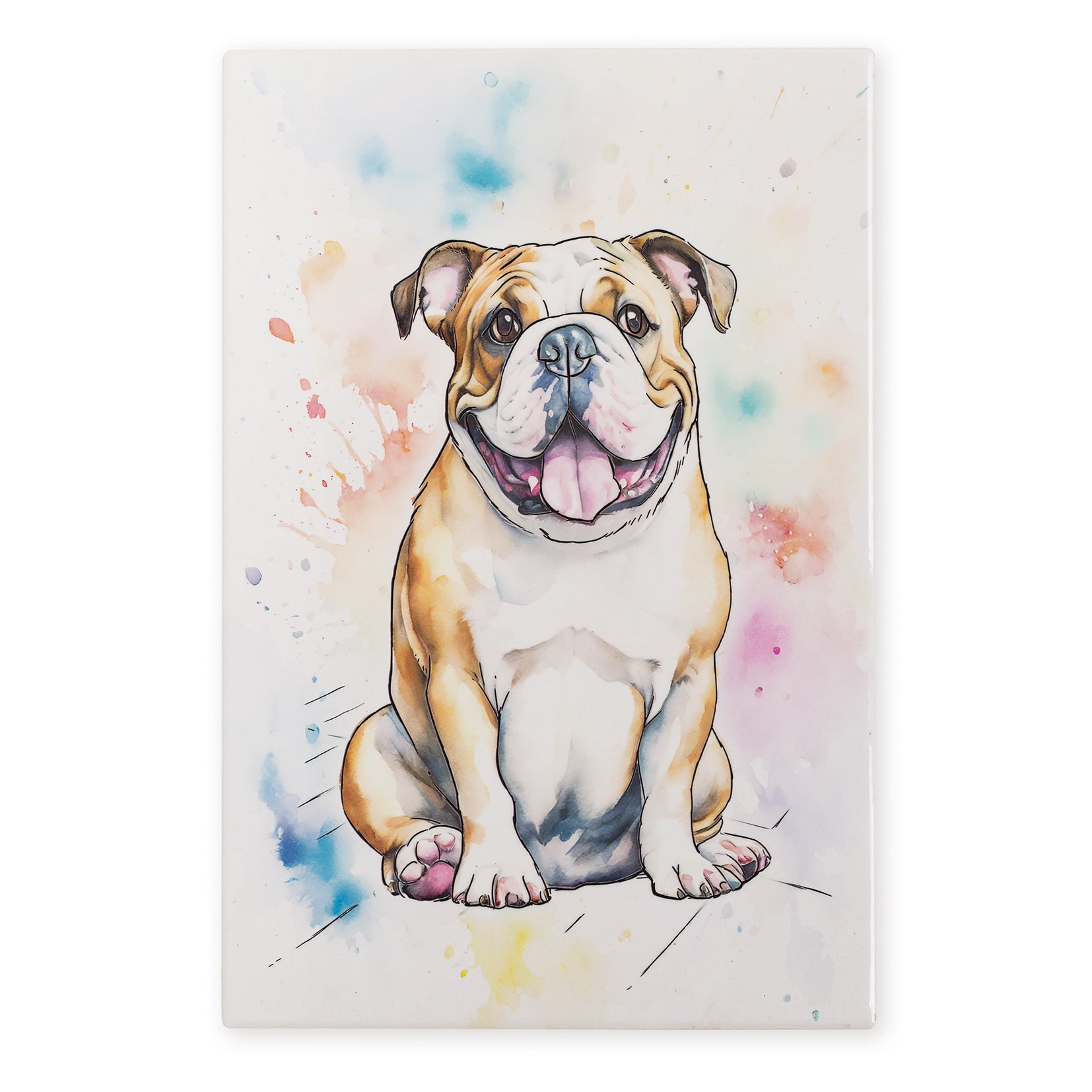 Bulldog Ceramic Art Tile - Art of Arora from thetraditionalgiftshop.pro