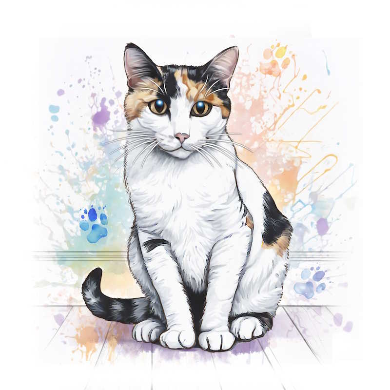 Calico Cat Ceramic Art Tile - Art of Arora from thetraditionalgiftshop.pro