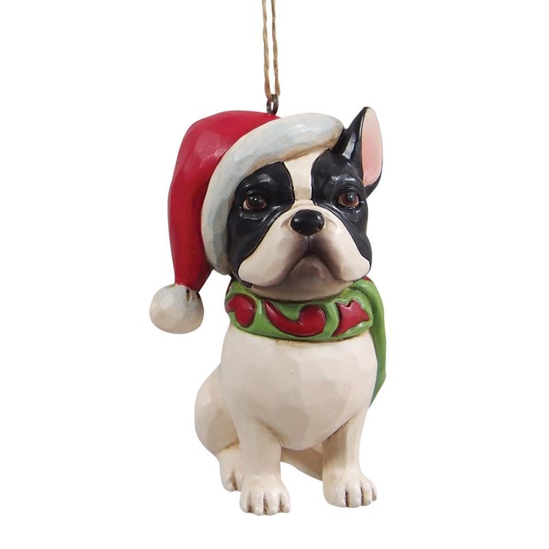 Christmas Dog French Bulldog (Hanging Ornament) - Heartwood Creek by Jim Shore from thetraditionalgiftshop.pro