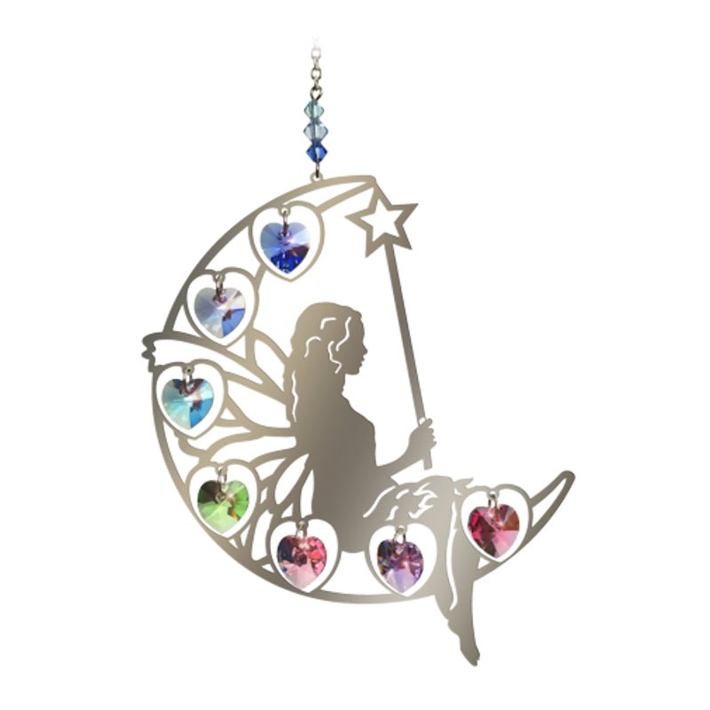 Fairy with Wand (Confetti) Crystal Suncatcher - Wild Things Crystal from thetraditionalgiftshop.pro
