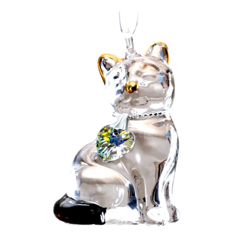 Fantasy Glass Pretty Little Kitty - Black - Wild Things Crystal from thetraditionalgiftshop.pro