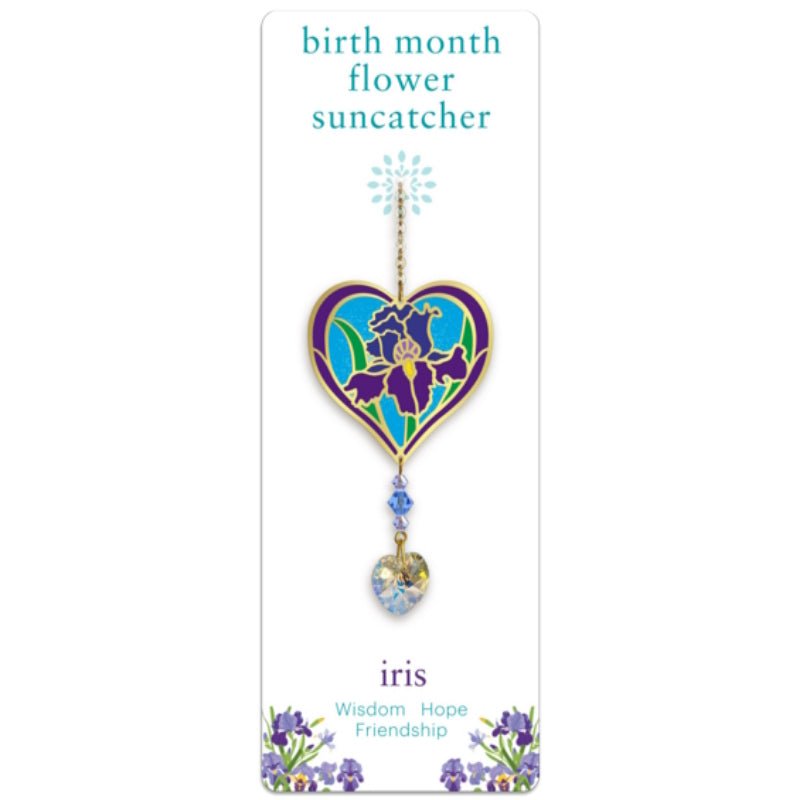 February (Iris) Birth Month Flower Suncatcher - Wild Things Crystal from thetraditionalgiftshop.pro