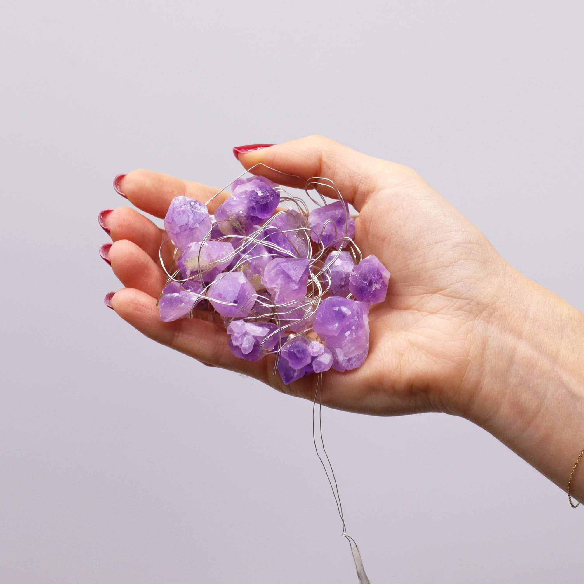 Gemstone LED String Lights - Amethyst - Gemstone Enchantment Lights from thetraditionalgiftshop.pro
