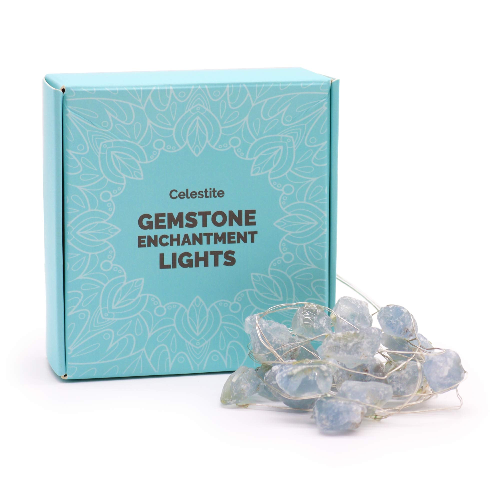 Gemstone LED String Lights - Celestite - Gemstone Enchantment Lights from thetraditionalgiftshop.pro