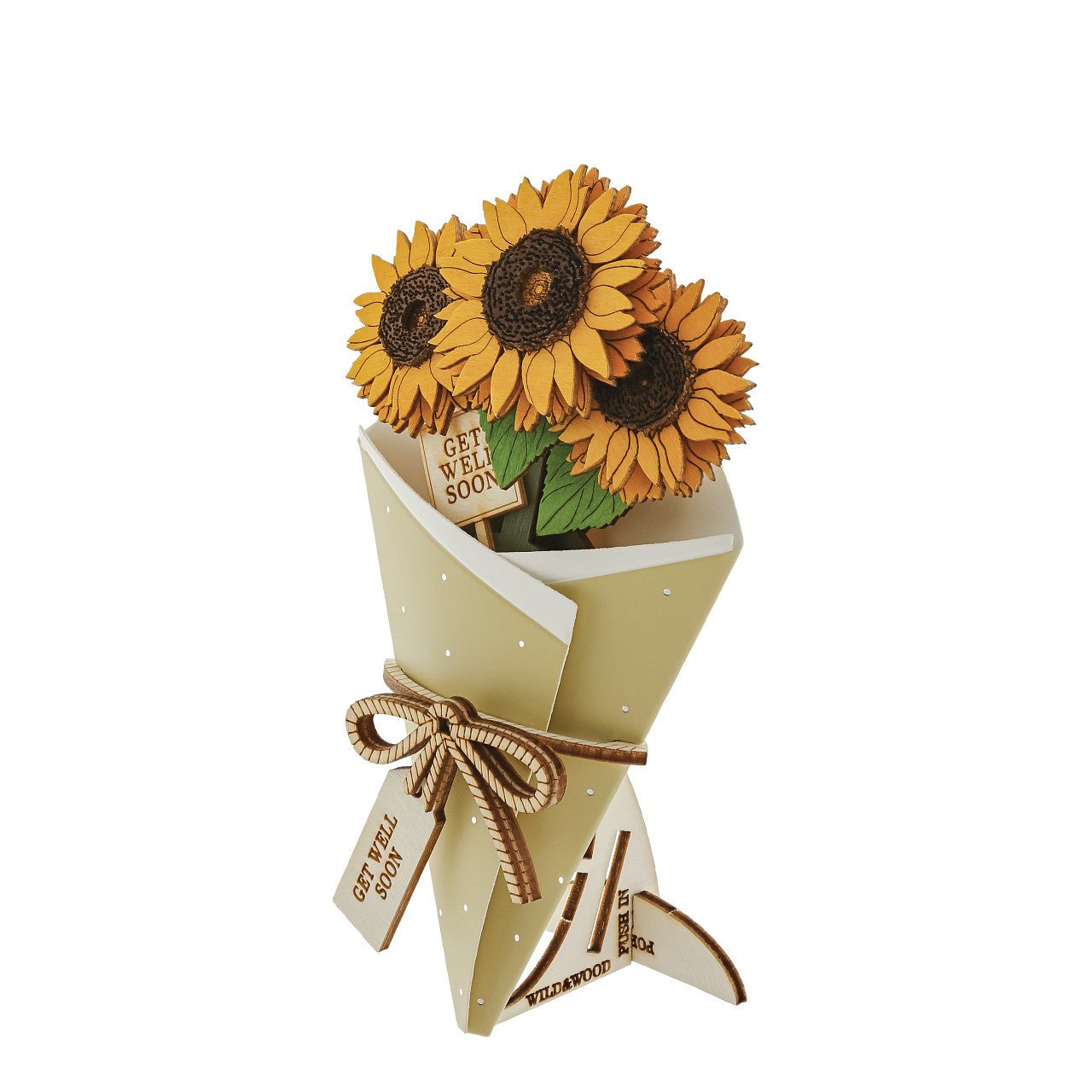 Get Well Soon 3D Flower Bouquet - Wild & Wood from thetraditionalgiftshop.pro