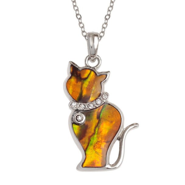 Ginger Cat Paua Shell Necklace - Tide Jewellery from thetraditionalgiftshop.pro