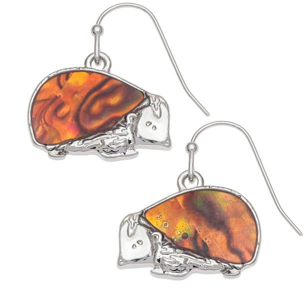 Hedgehog Paua Shell Earrings - Tide Jewellery from thetraditionalgiftshop.pro