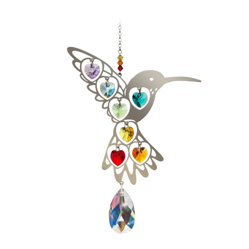 Hummingbird (Rainbow) Crystal Suncatcher - Wild Things Crystal from thetraditionalgiftshop.pro