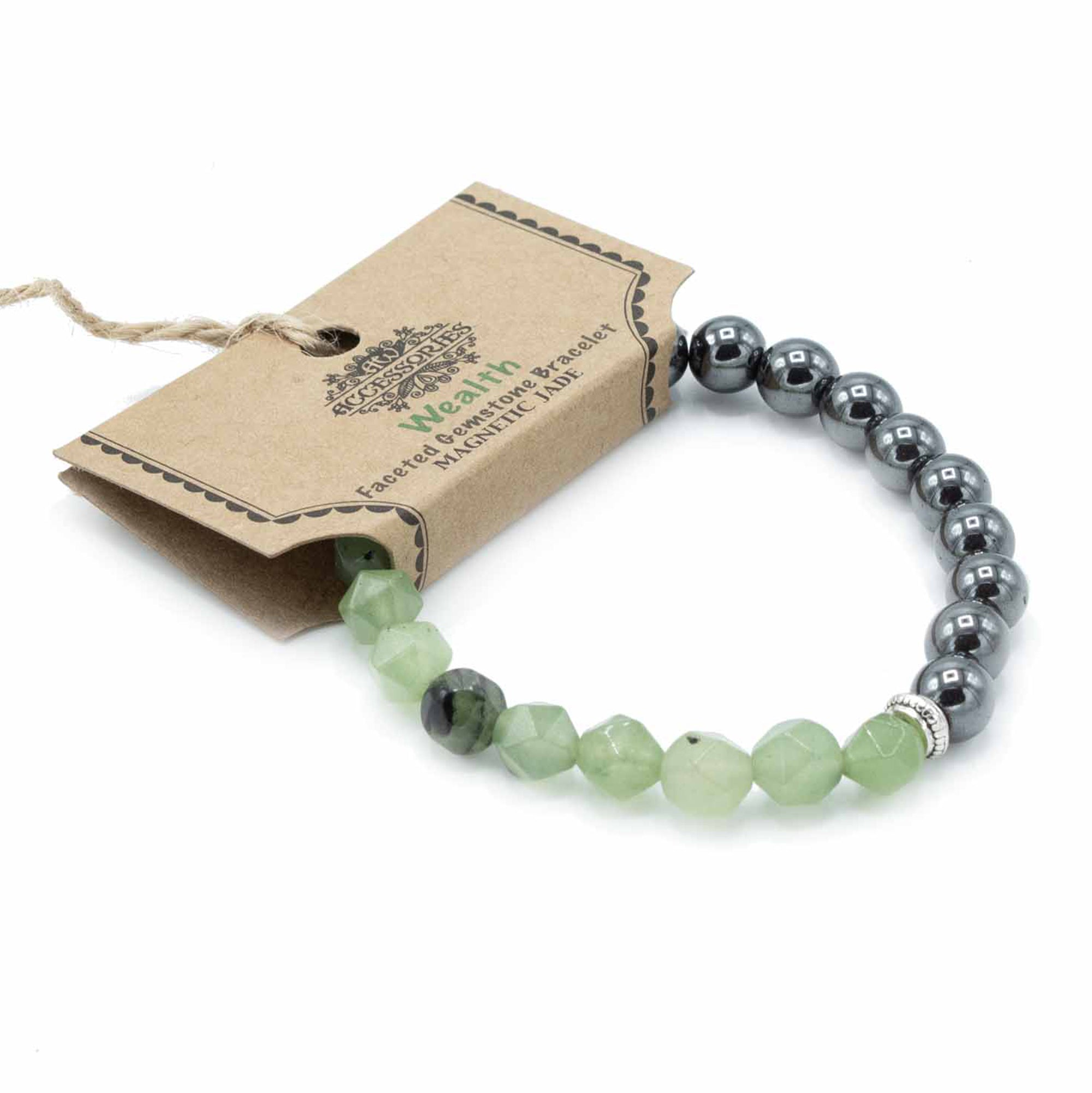 Jade Faceted Gemstone Bracelet - Gemstone Bracelets from thetraditionalgiftshop.pro