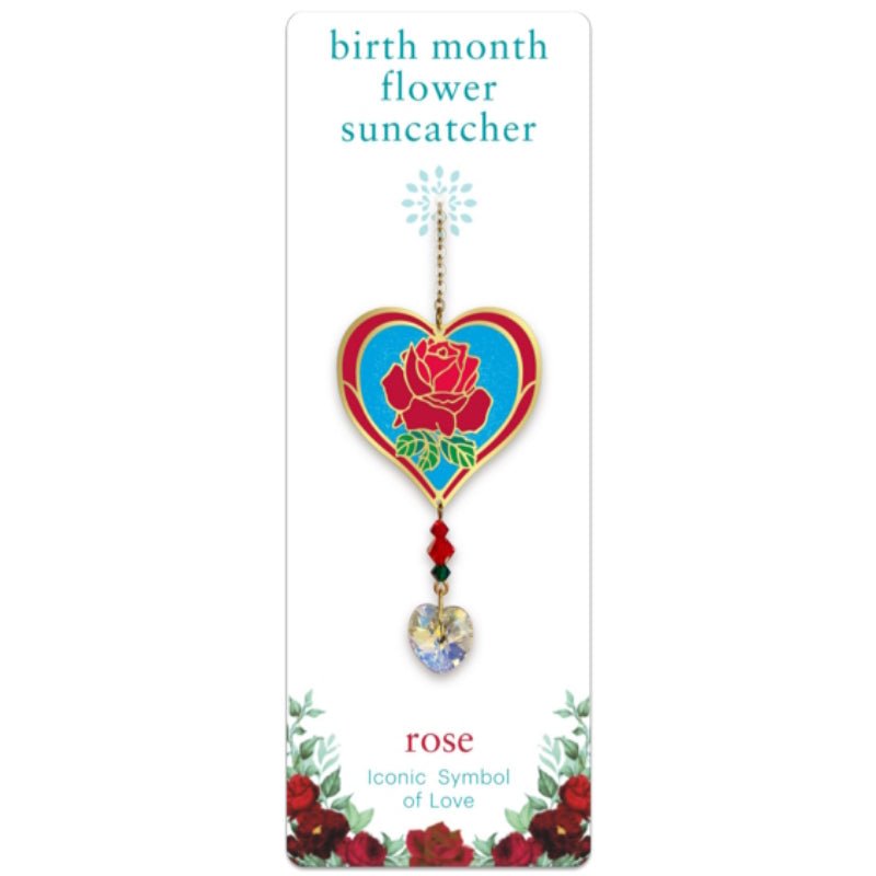 June (Rose) Birth Month Flower Suncatcher - Wild Things Crystal from thetraditionalgiftshop.pro