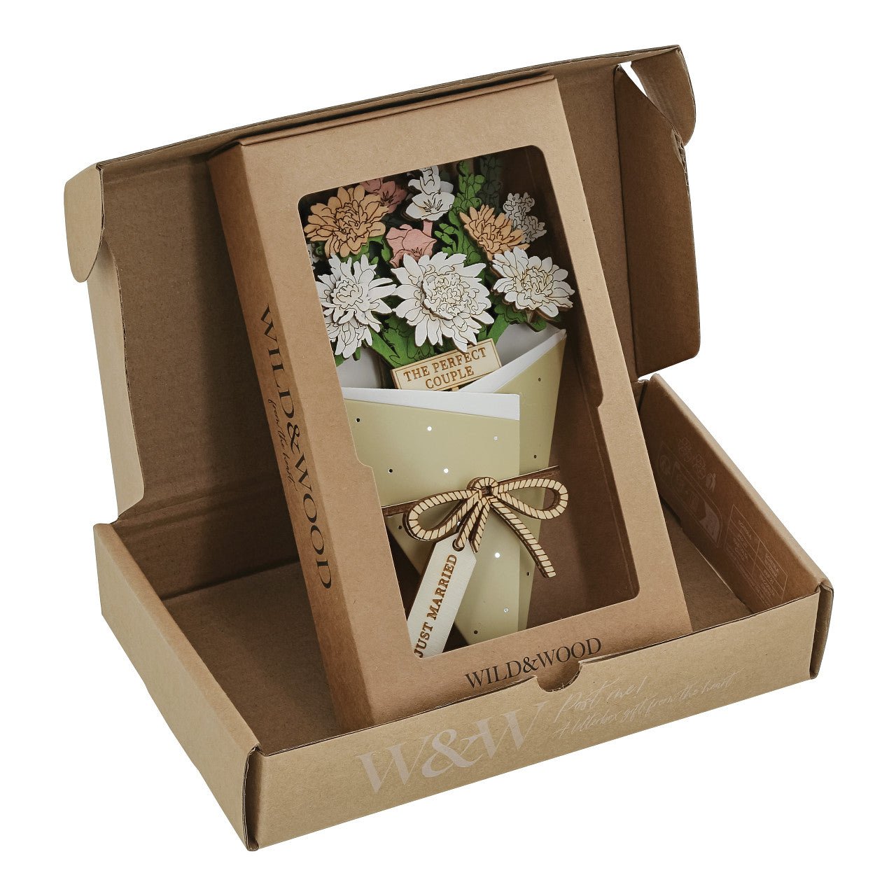 Just Married 3D Flower Bouquet - Wild & Wood from thetraditionalgiftshop.pro