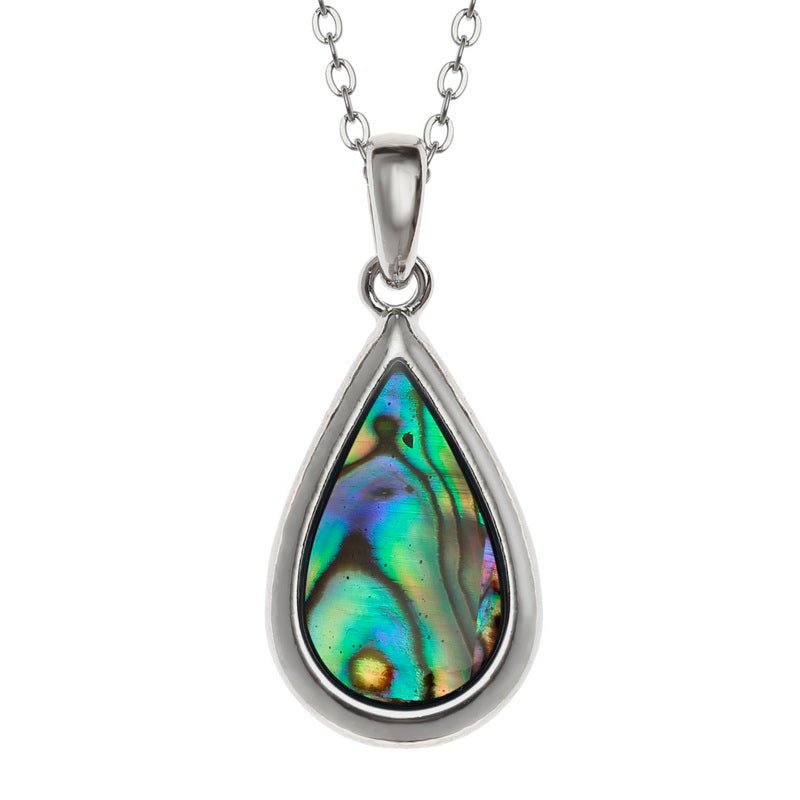 Natural Teardrop Paua Shell Necklace - Tide Jewellery from thetraditionalgiftshop.pro