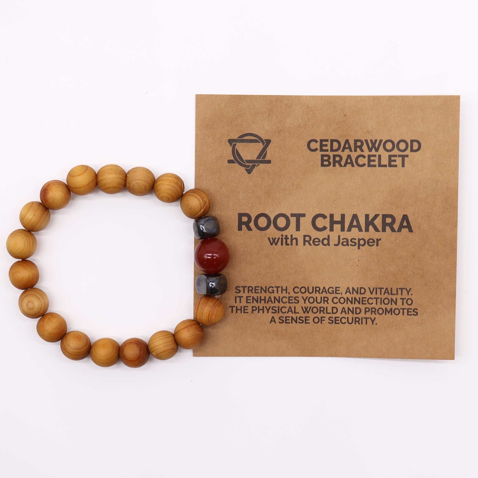 Red Jasper Gemstone Cedarwood Bracelet - Root Chakra - Gemstone Bracelets from thetraditionalgiftshop.pro