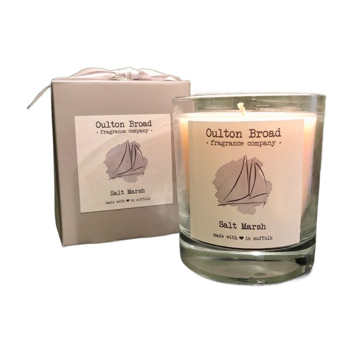Salt Marsh Glass Jar Candle - Oulton Broad Fragrance Company from thetraditionalgiftshop.pro