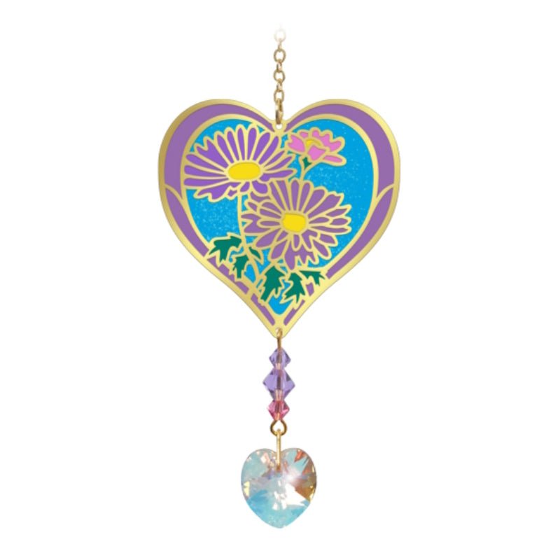September (Aster) Birth Month Flower Suncatcher - Wild Things Crystal from thetraditionalgiftshop.pro