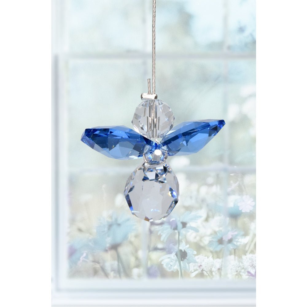 September Birthstone Crystal Guardian Angel - Sapphire (Small) - Wild Things Crystal from thetraditionalgiftshop.pro
