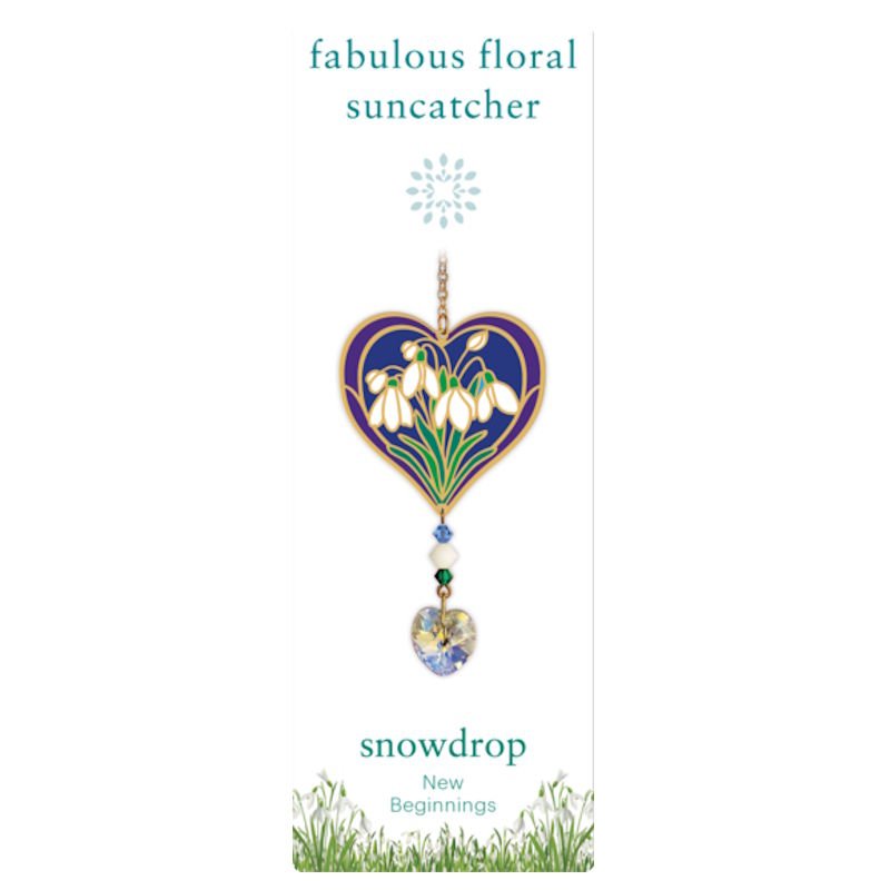 Snowdrop (New Beginnings) Flower Suncatcher - Wild Things Crystal from thetraditionalgiftshop.pro