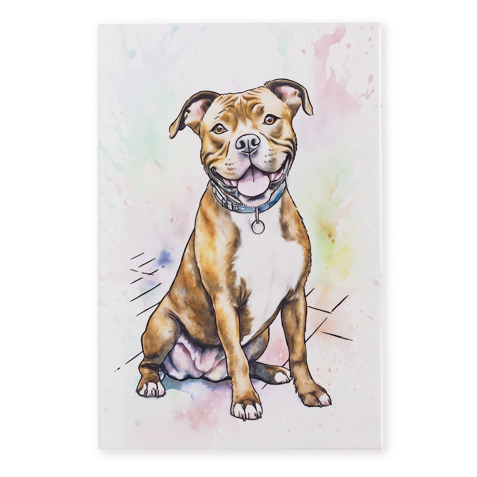 Staffordshire Bull Terrier (Staffy) Ceramic Art Tile - Art of Arora from thetraditionalgiftshop.pro