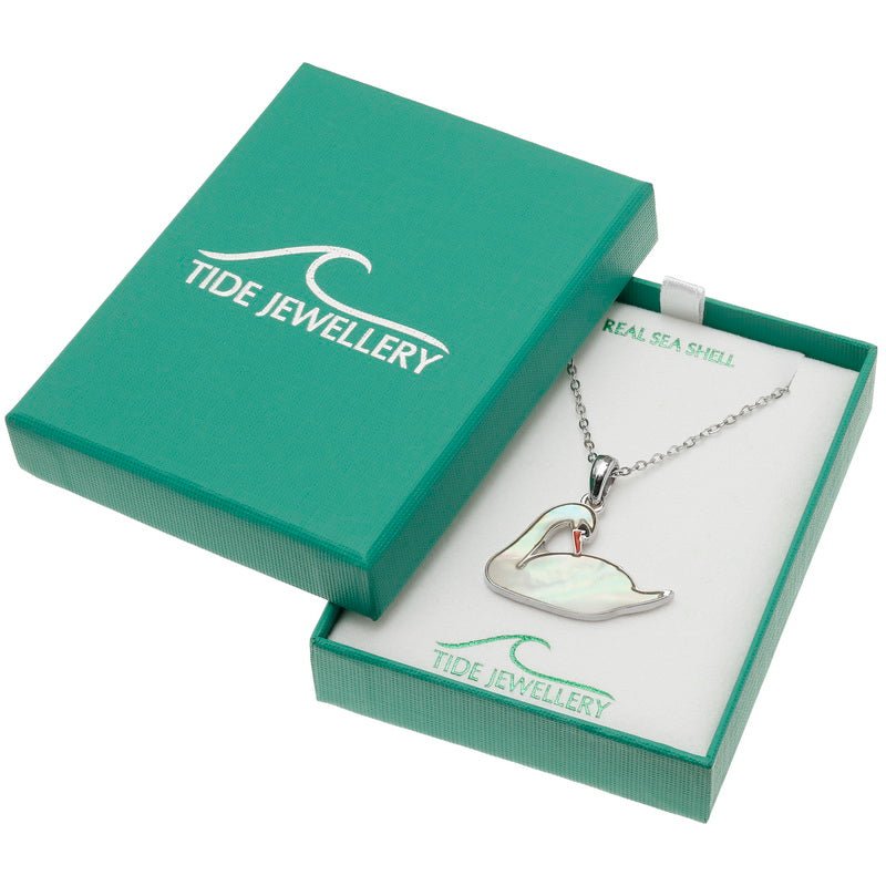 Swan Paua Shell Necklace - Tide Jewellery from thetraditionalgiftshop.pro