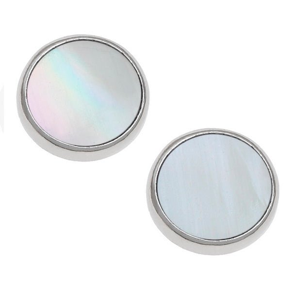 White Round Mother of Pearl Shell Earrings - Tide Jewellery from thetraditionalgiftshop.pro