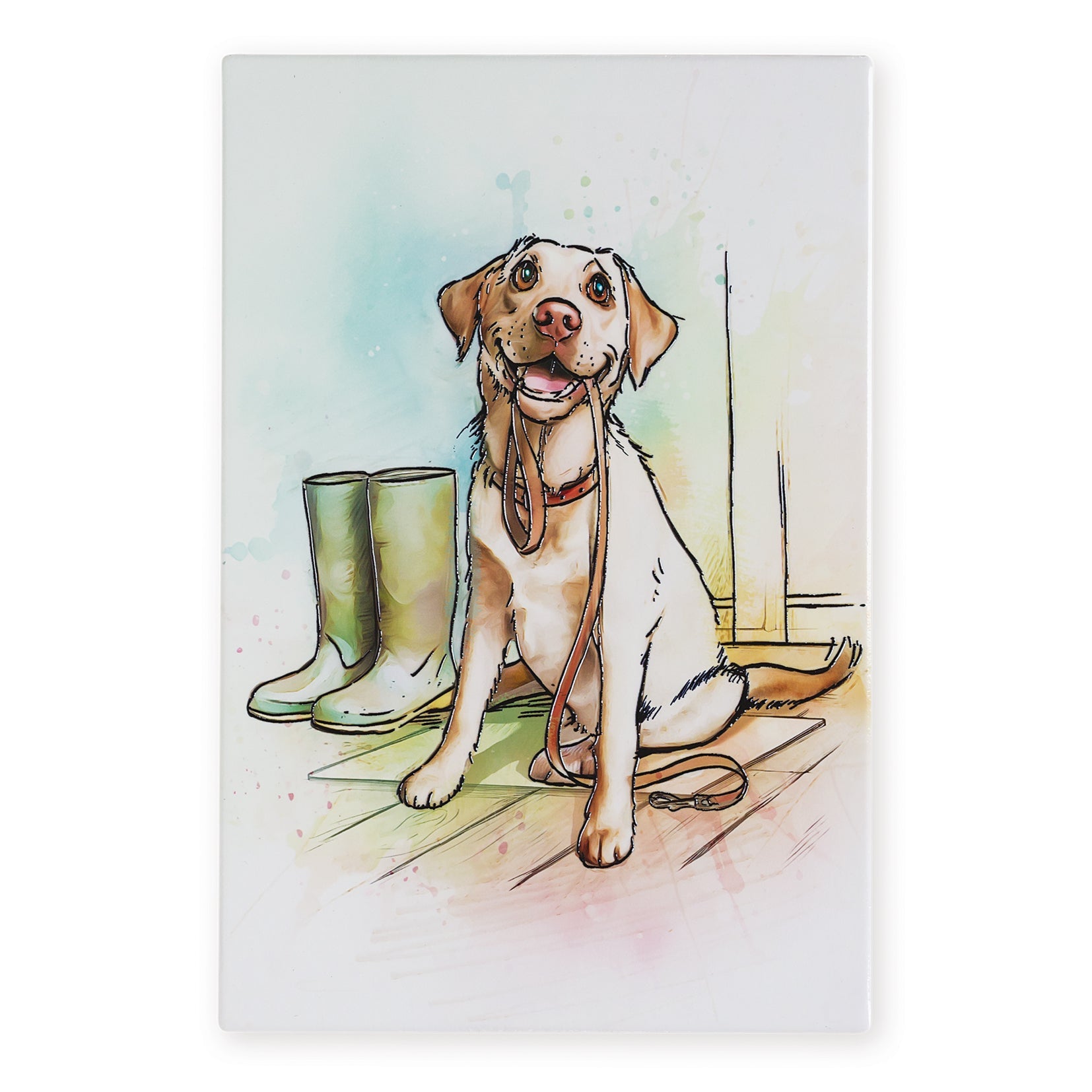 Yellow Labrador Ceramic Art Tile - Art of Arora from thetraditionalgiftshop.pro