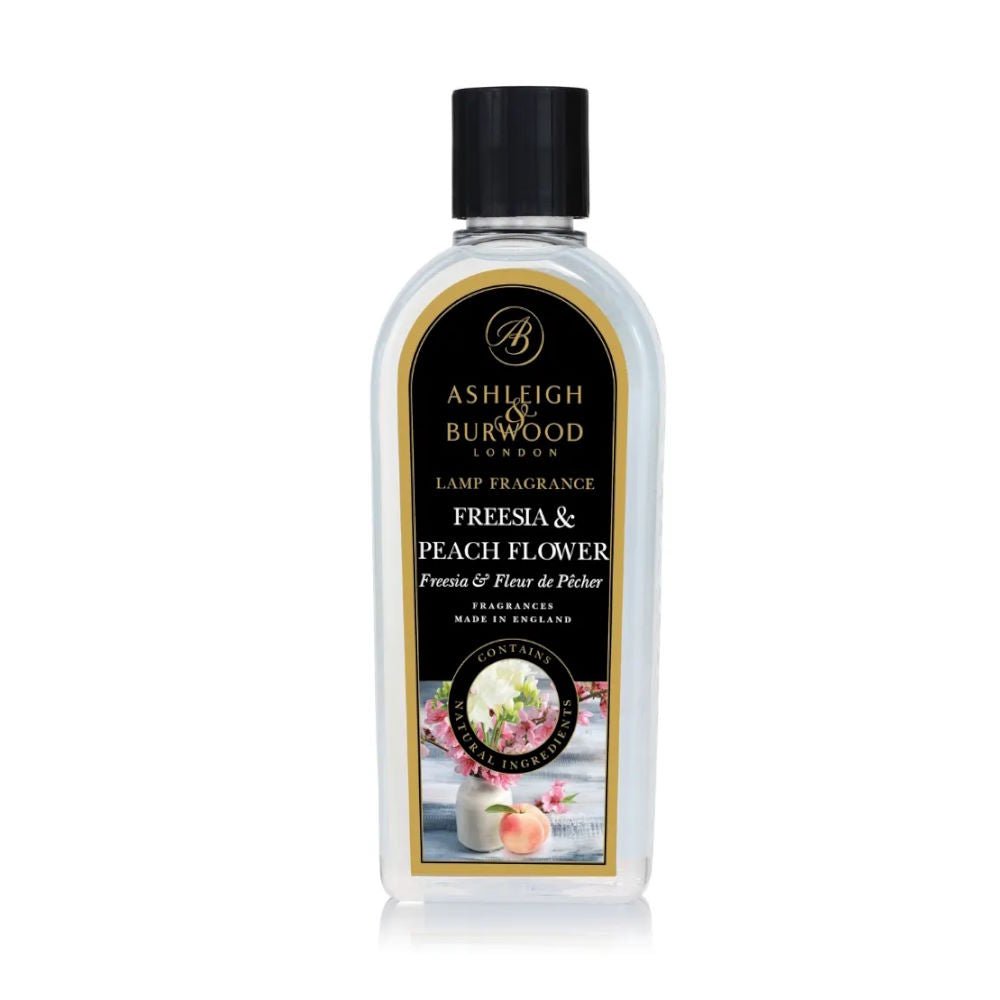 Ashleigh & Burwood Freesia & Peach Flower Fragrance Lamp Oil (500ml) - Ashleigh & Burwood Fragrance Lamps from thetraditionalgiftshop.pro