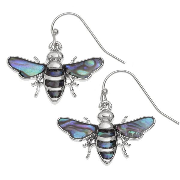 Bee Paua Shell Hook Earrings - Tide Jewellery from thetraditionalgiftshop.pro