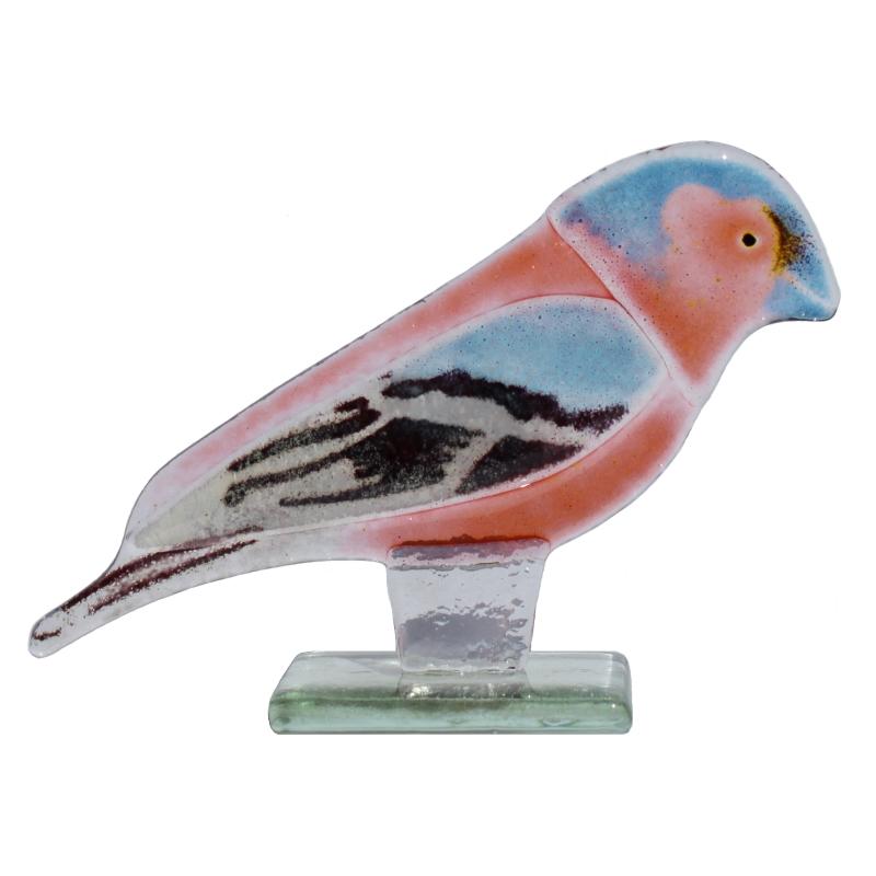 Chaffinch Fused Glass Ornament - D&J Glassware Fused Glass from thetraditionalgiftshop.pro