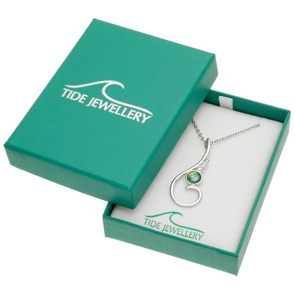 Elegant Spiral Paua Shell Necklace - Tide Jewellery from thetraditionalgiftshop.pro