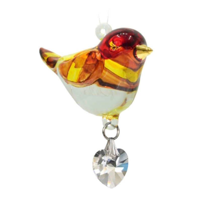 Fantasy Glass Pretty Little Bird - Goldfinch - Wild Things Crystal from thetraditionalgiftshop.pro