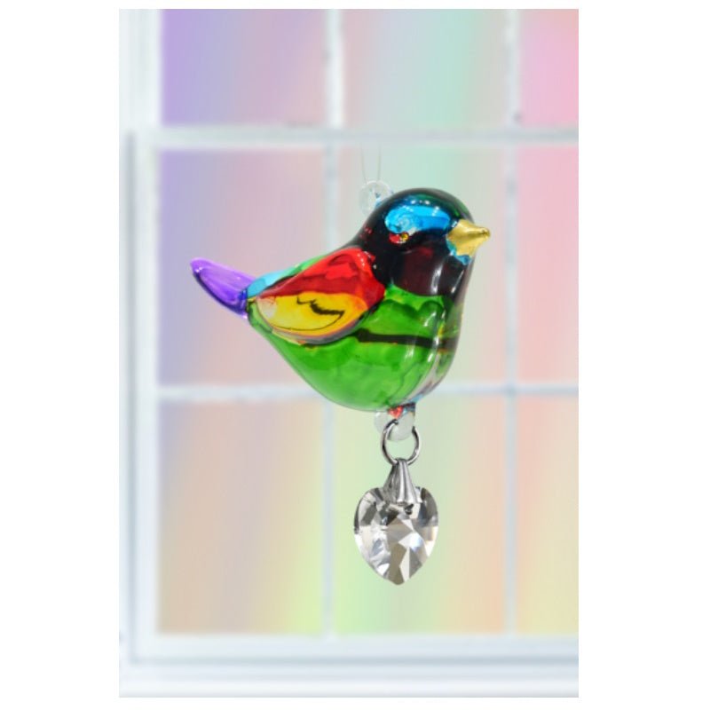 Fantasy Glass Pretty Little Bird - Rainbow - Wild Things Crystal from thetraditionalgiftshop.pro