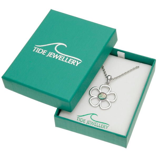 Flower Paua Shell Necklace - Tide Jewellery from thetraditionalgiftshop.pro