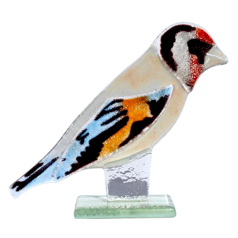 Goldfinch Fused Glass Ornament - D&J Glassware Fused Glass from thetraditionalgiftshop.pro
