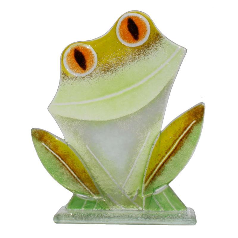 Hoppy the Frog Fused Glass Ornament - D&J Glassware Fused Glass from thetraditionalgiftshop.pro