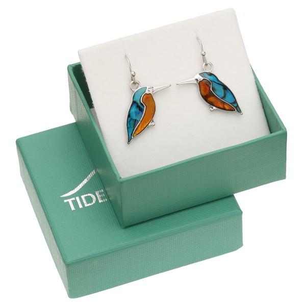 Kingfisher Paua Shell Hook Earrings