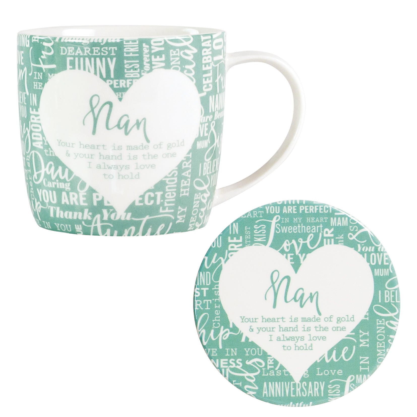 Nan Sentiment Mug & Coaster Set - Said with Sentiment from thetraditionalgiftshop.pro