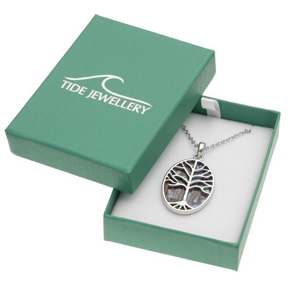 Oval Tree of Life Paua Shell Necklace - Tide Jewellery from thetraditionalgiftshop.pro
