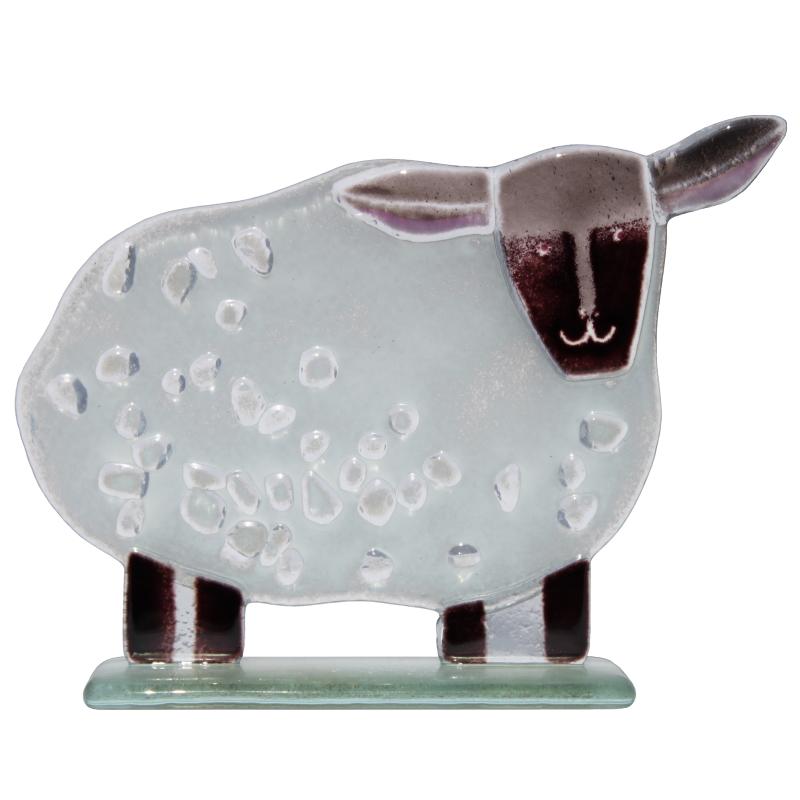 Sean the Sheep Fused Glass Ornament - D&J Glassware Fused Glass from thetraditionalgiftshop.pro