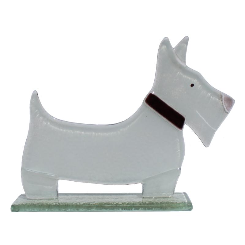 Westie Dog Fused Glass Ornament