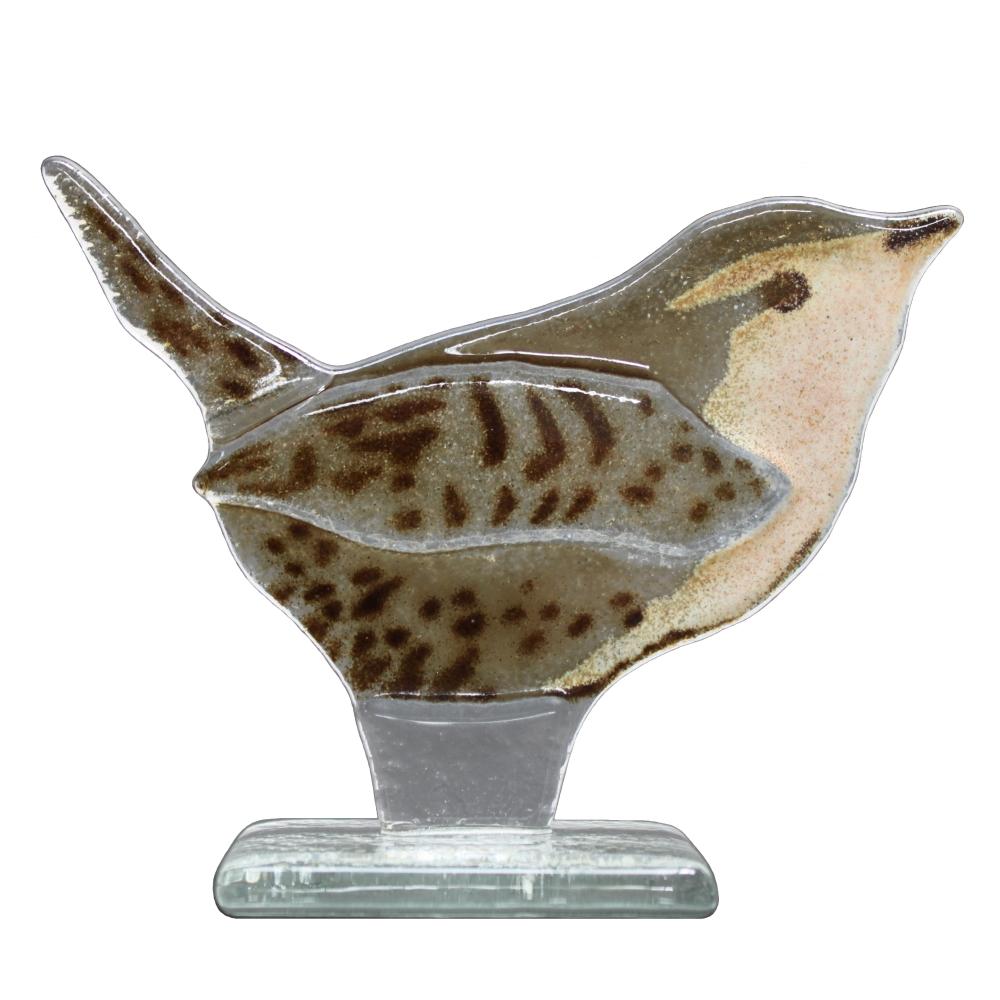 Wren Fused Glass Ornament - D&J Glassware Fused Glass from thetraditionalgiftshop.pro