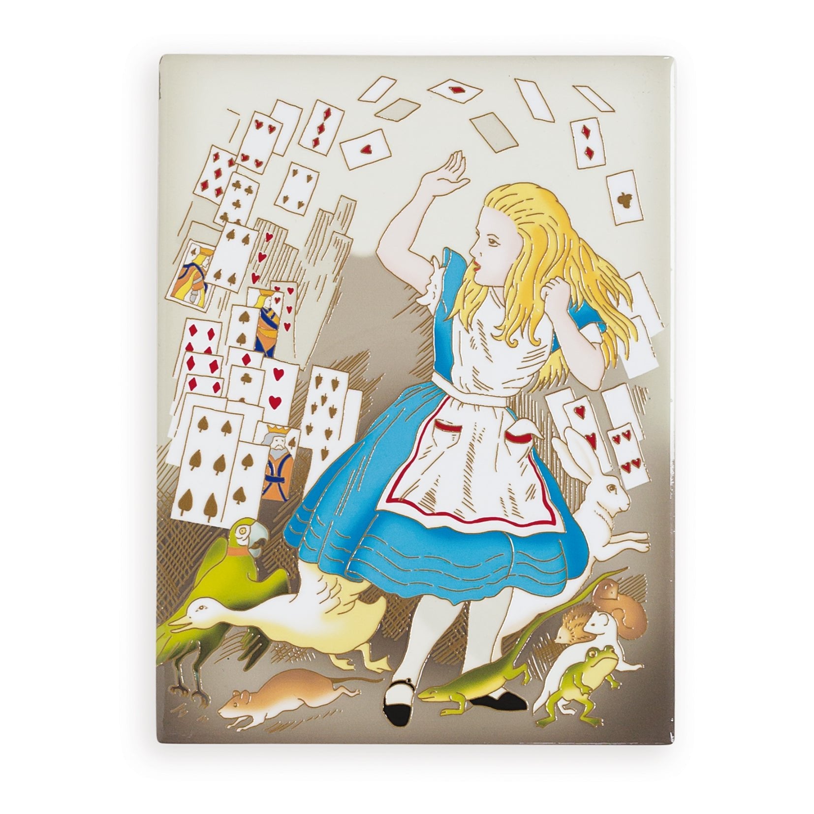 Alice with Playing Cards Ceramic Art Tile (15x20cm) - Art of Arora from thetraditionalgiftshop.pro