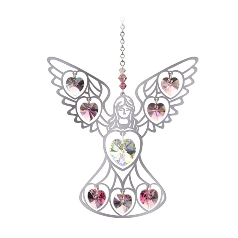 Angel (Baby Pink) Crystal Suncatcher - Wild Things Crystal from thetraditionalgiftshop.pro