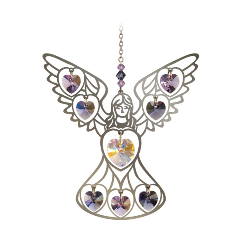 Angel (Purple) Crystal Suncatcher - Wild Things Crystal from thetraditionalgiftshop.pro
