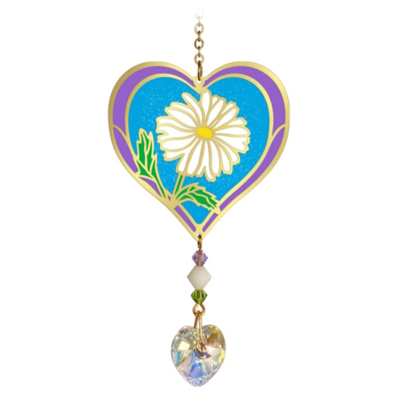 April (Daisy) Birth Month Flower Suncatcher - Wild Things Crystal from thetraditionalgiftshop.pro