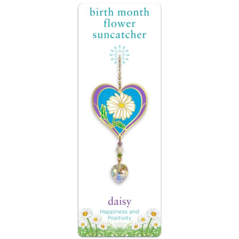 April (Daisy) Birth Month Flower Suncatcher - Wild Things Crystal from thetraditionalgiftshop.pro